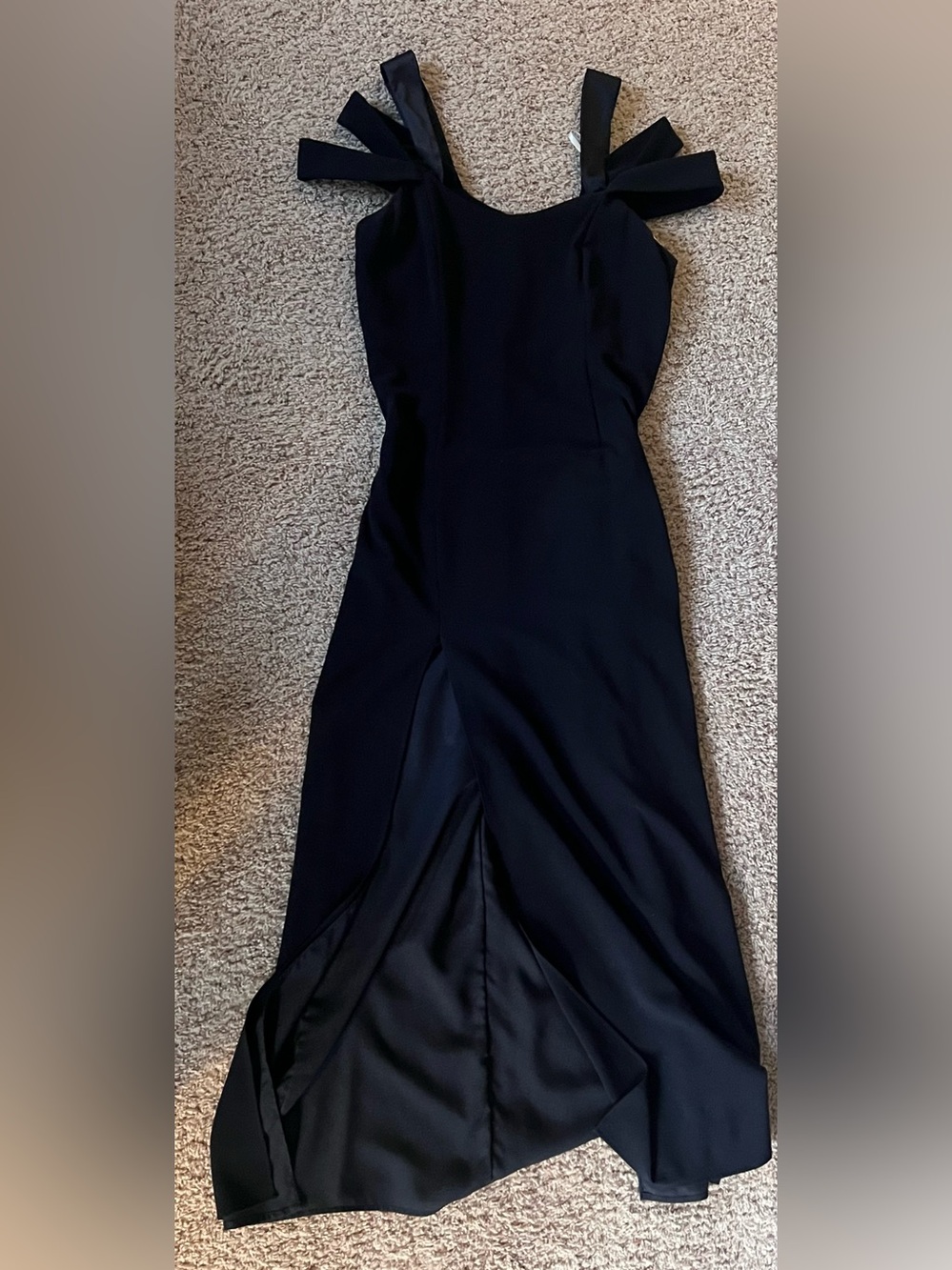Halston Heritage elegant Black 3 strap Maxi Dress